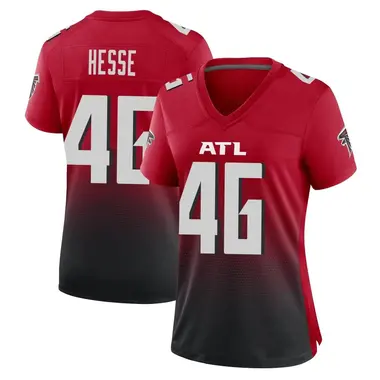 Parker Hesse Youth Nike Black Atlanta Falcons Custom Game Jersey Size: Medium