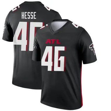 Parker Hesse Youth Nike Black Atlanta Falcons Custom Game Jersey Size: Medium